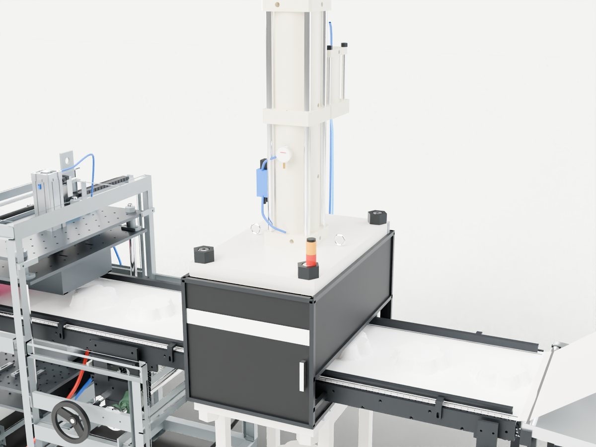 AM-X Eco 40 t trim press behind its guard