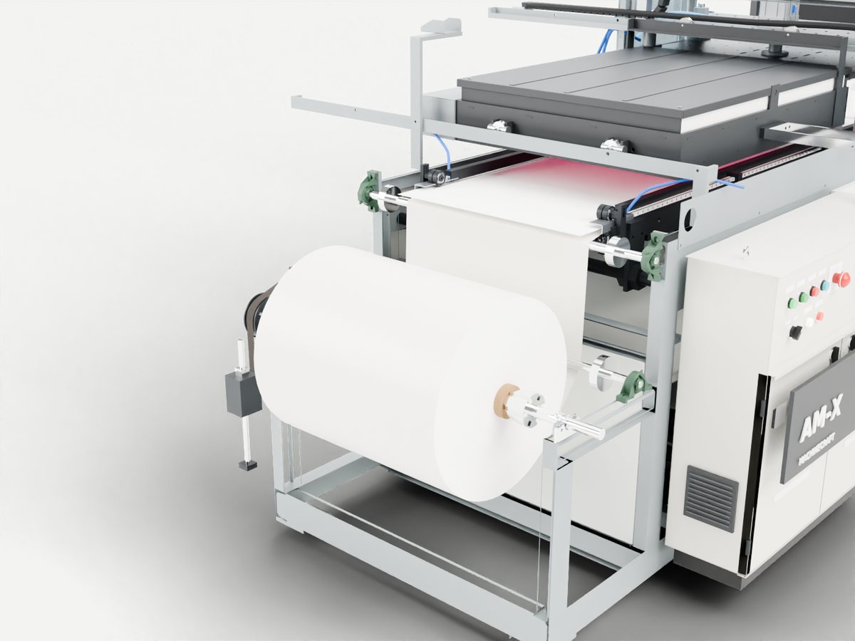 AM-X Eco roll unwind and controls at the infeed
