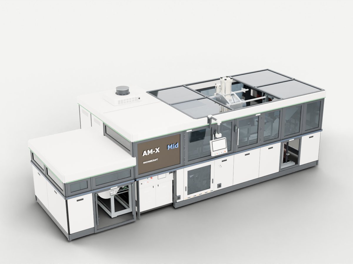 AM-X Mid roll-fed pressure thermoformer with top and bottom quartz oven